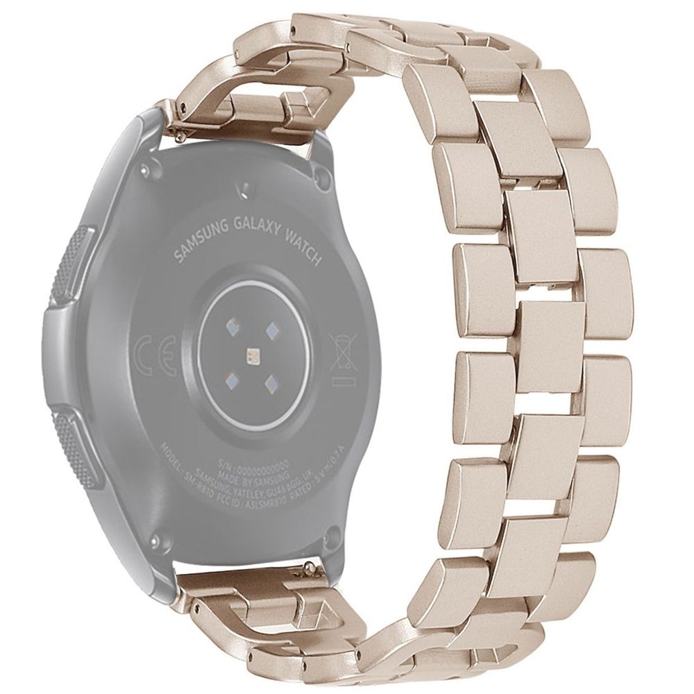 Wewoo - Bracelet pour montre connectée Galaxy Watch Active 2 en métal avec une chaîne D sertie de diamantstaille 22 mm or - Bracelet connecté