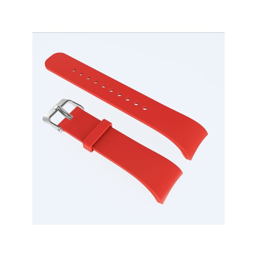 Wewoo - Bracelet de montre en cuir couleur unie pour Galaxy Gear Fit2 R360 (rouge melon) - Bracelet connecté