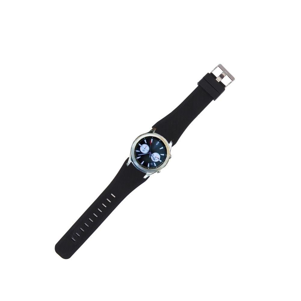 Wewoo - Bracelet noir pour Samsung Gear S3 Classic Montre Smartwatch en Silicone, Longueur: environ 22.4cm - Bracelet connecté