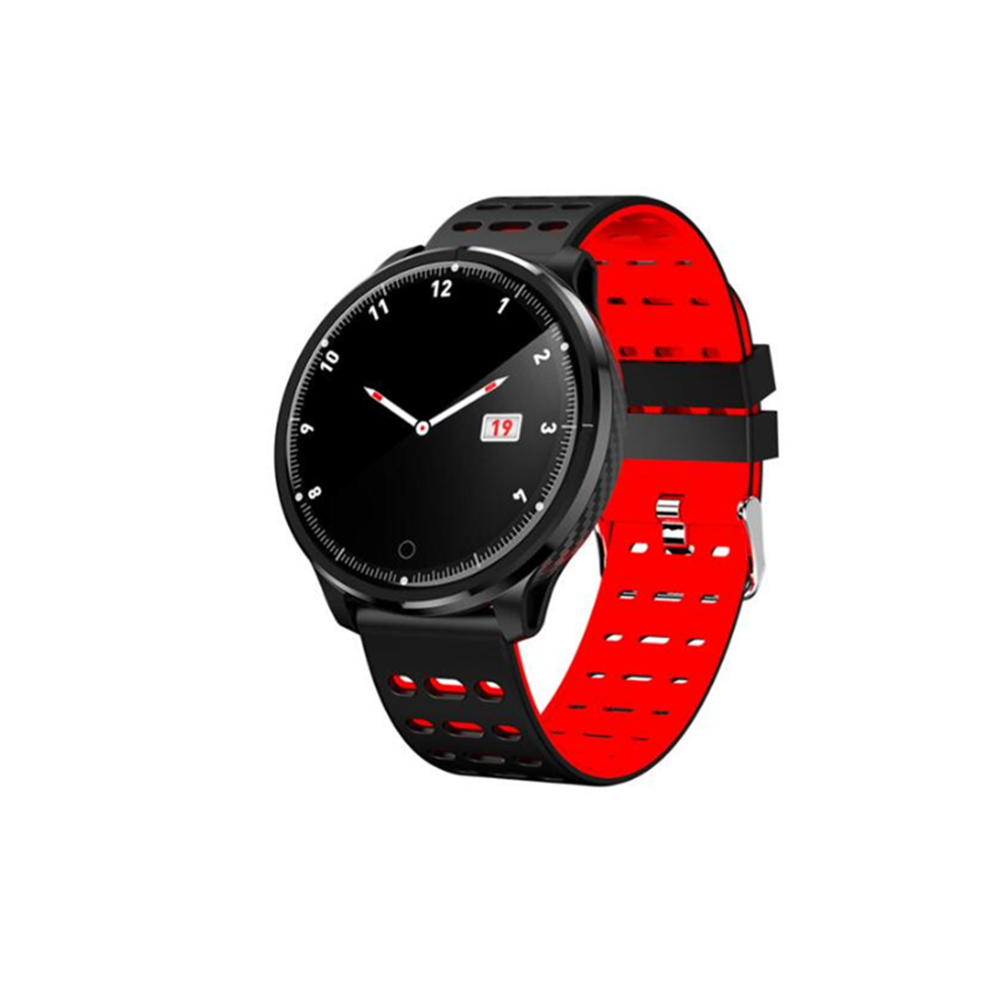 marque generique - YP Select 1.22 pouces Écran couleur Pression artérielle Moniteur de fréquence cardiaque Sport Bluetooth Smart Wristband Watch-Rouge - Montre connectée