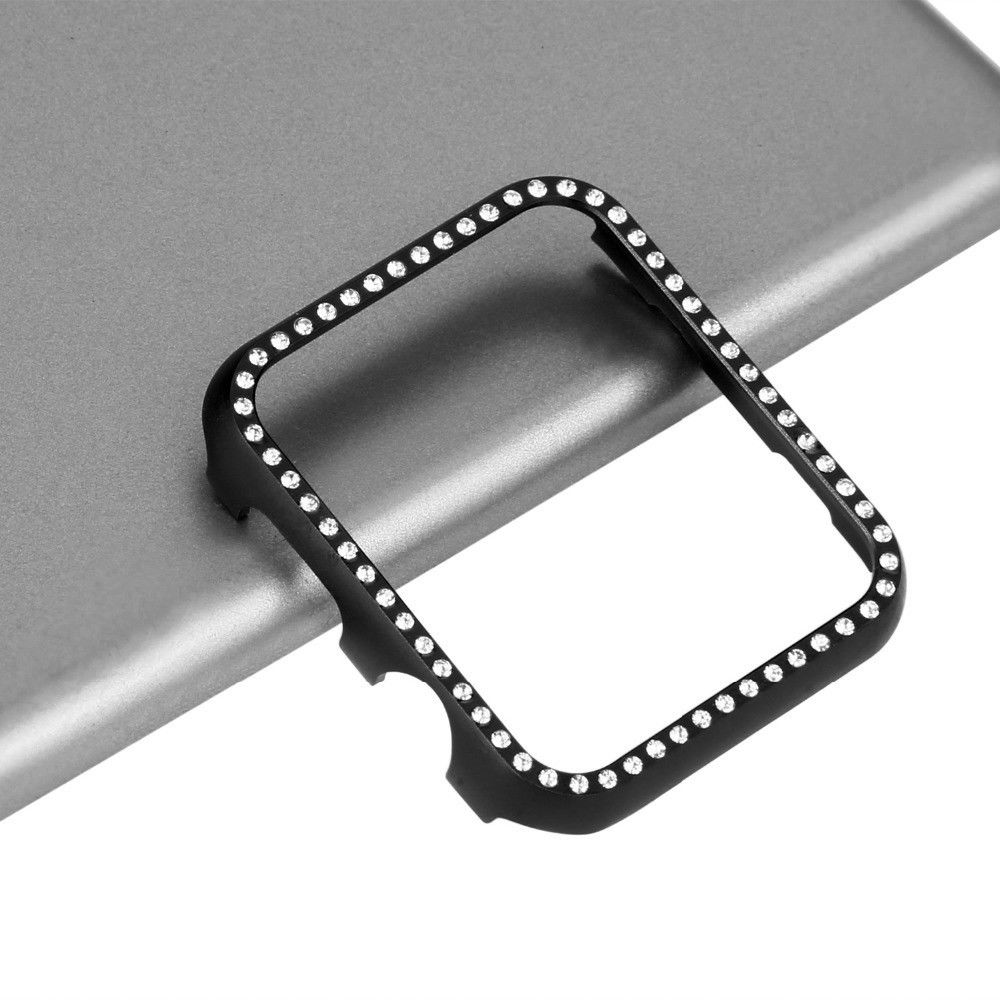 marque generique - Bumper en métal rigide bumper en alliage diamant noir pour votre Apple Watch Series 4 40mm - Accessoires bracelet connecté