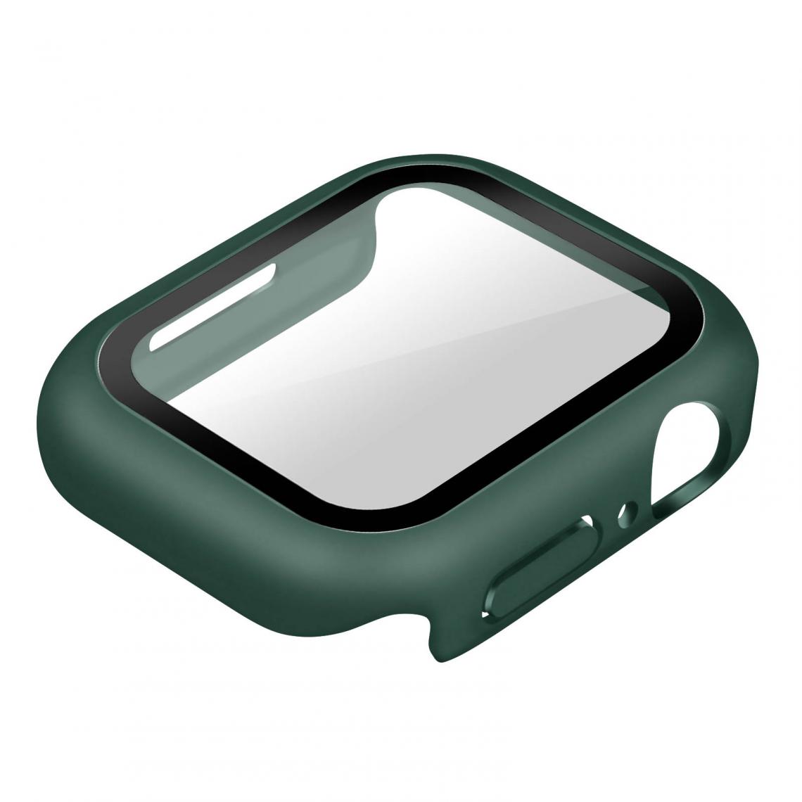 Avizar - Coque Apple Watch Serie 7 (41mm) Rigide Finition Soft-touch Enkay Vert - Accessoires Apple Watch