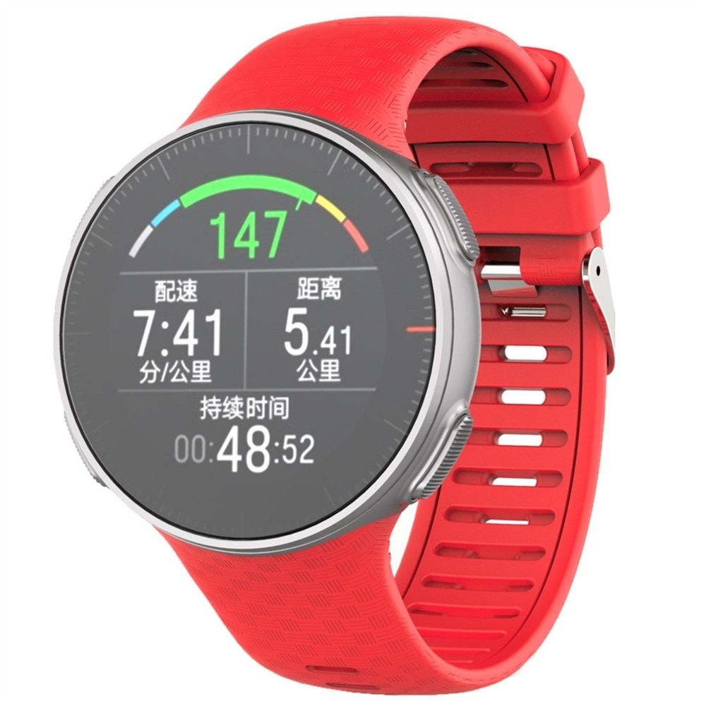 Wewoo - Bracelet pour montre connectée Polar Vantage V Silicone Smart Watch de remplacement Rouge - Bracelet connecté