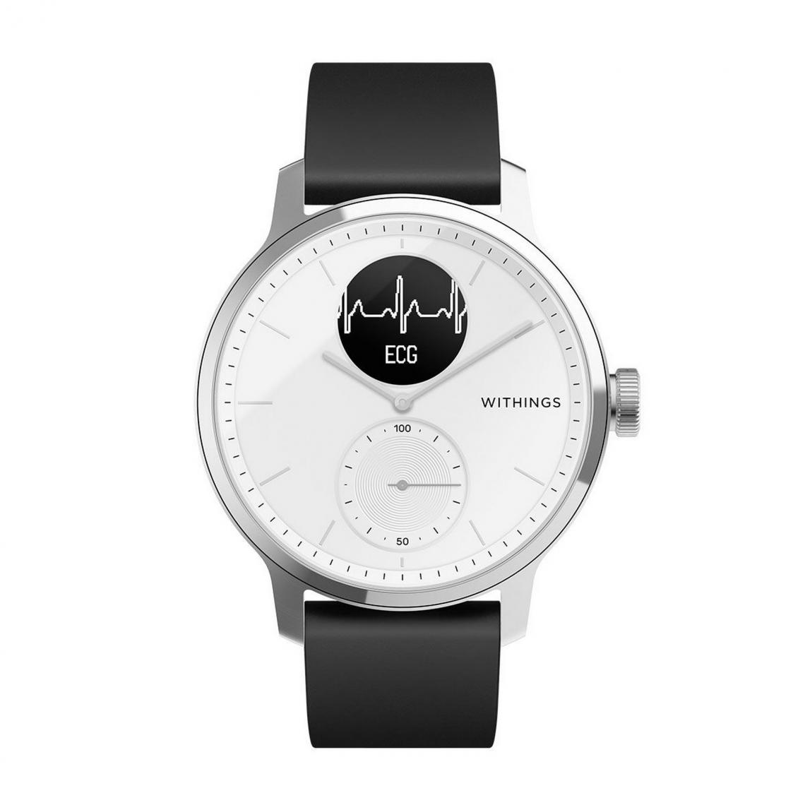 Withings - Montre connectée Homme WITHINGS Montres SCANWATCH 3 Aiguilles - Induction HWA09-model 3-All-Int - Bracelet Silicone Noir - Montre connectée