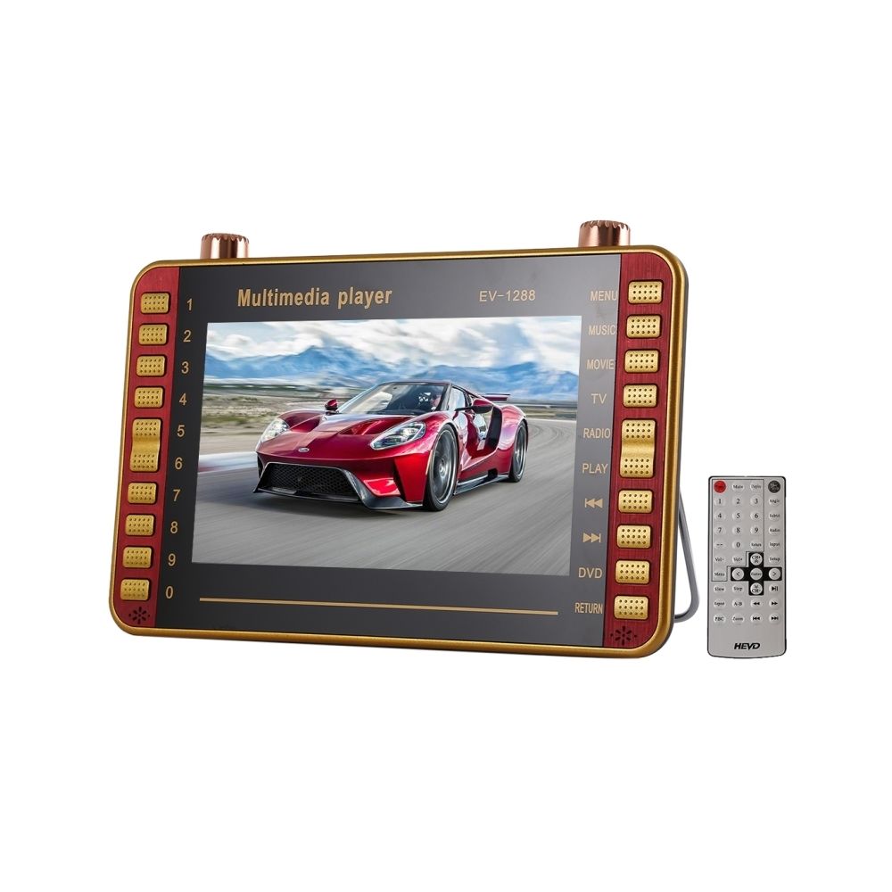 Wewoo - Passerelle multimédia EV-1288 Portable EVD Multimedia Player Play-Regarder la machine avec écran LCD HD 9,8 pouces et télécommande - Passerelle Multimédia