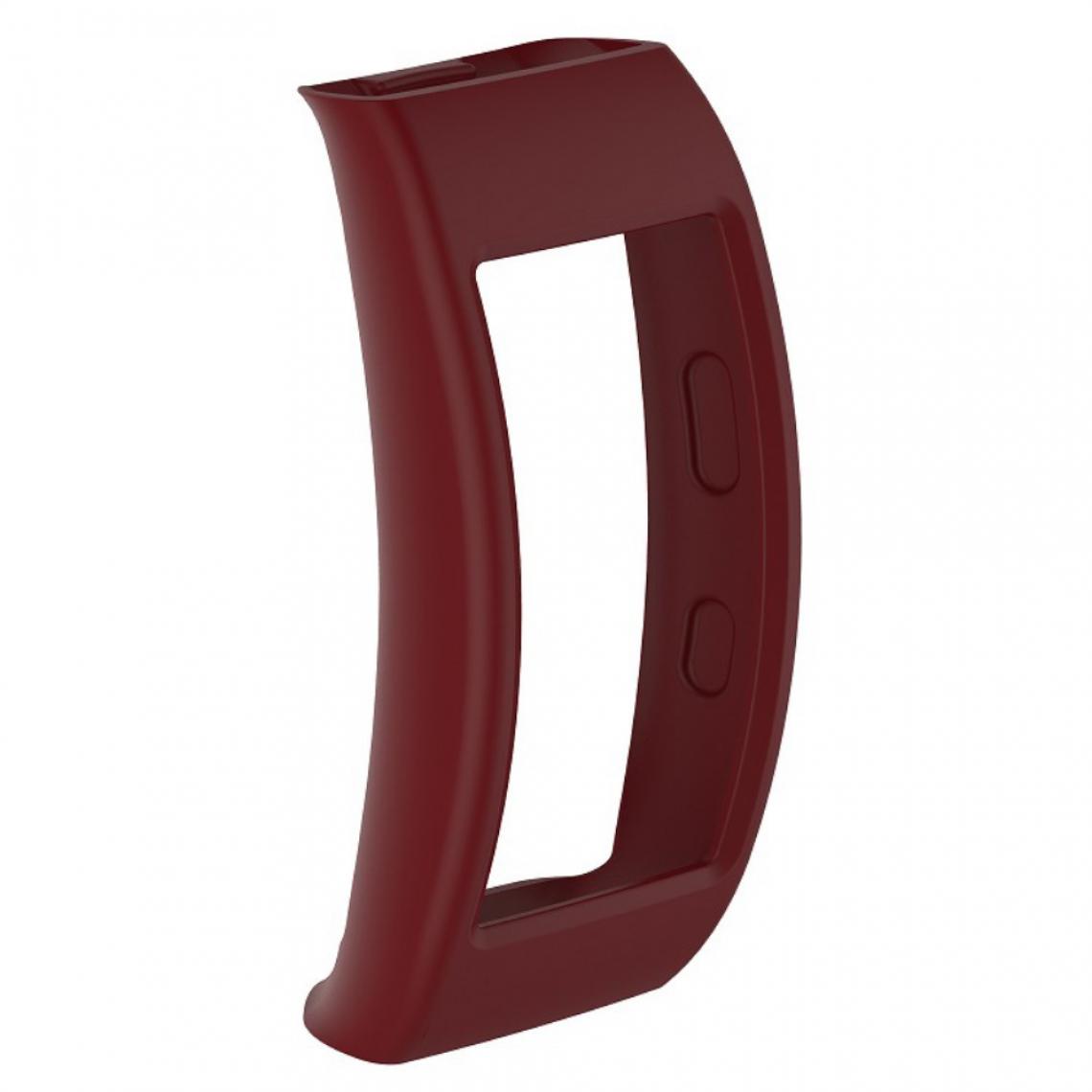 Other - Coque en silicone souple rouge vin pour votre Samsung Gear Fit2 Pro - Accessoires bracelet connecté