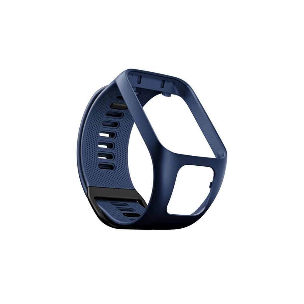 Generic - Bracelet de rechange en Silicone compatible pour TomTom Runner 3 Cardio + Music Bleu fonce - Montre connectée