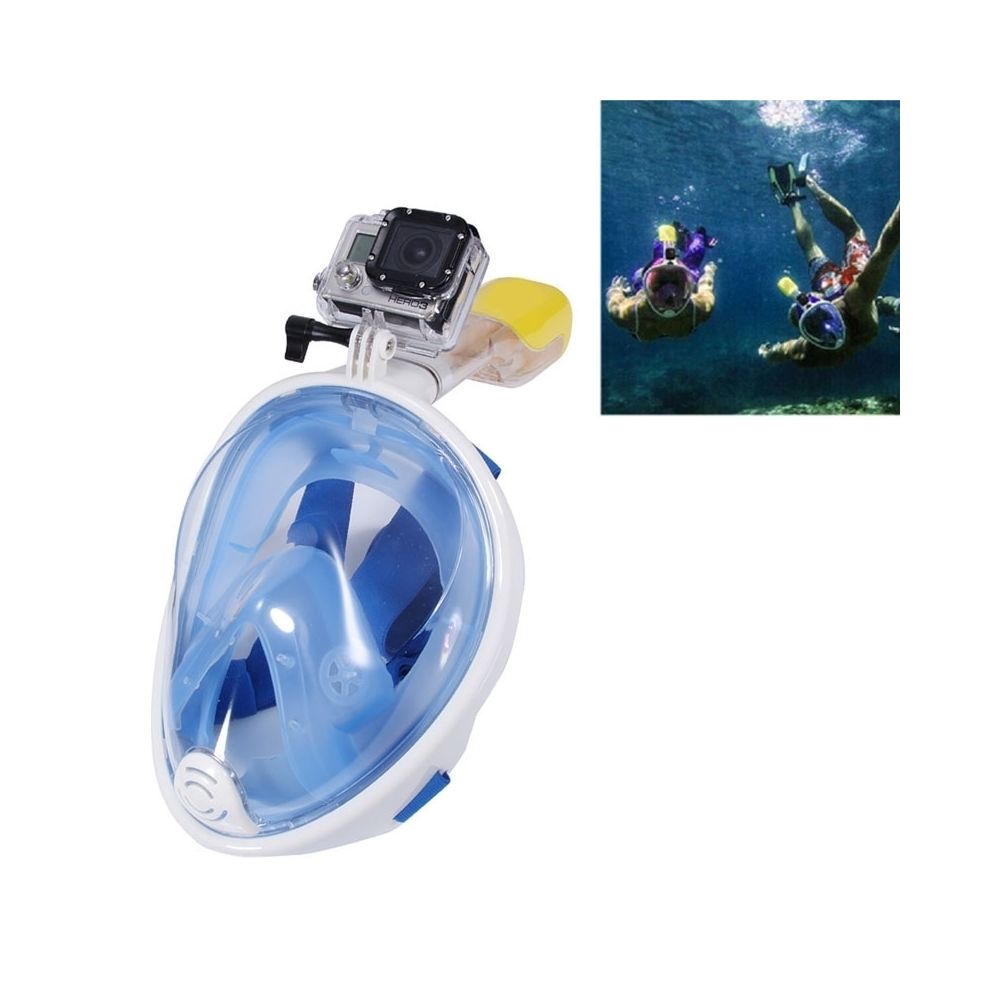 Wewoo - Masque de plongée bleu pour GoPro HERO4 / 3 + / 3/2/1, taille M Sports nautiques Équipement de de complet sec lunettes de natation - Caméras Sportives