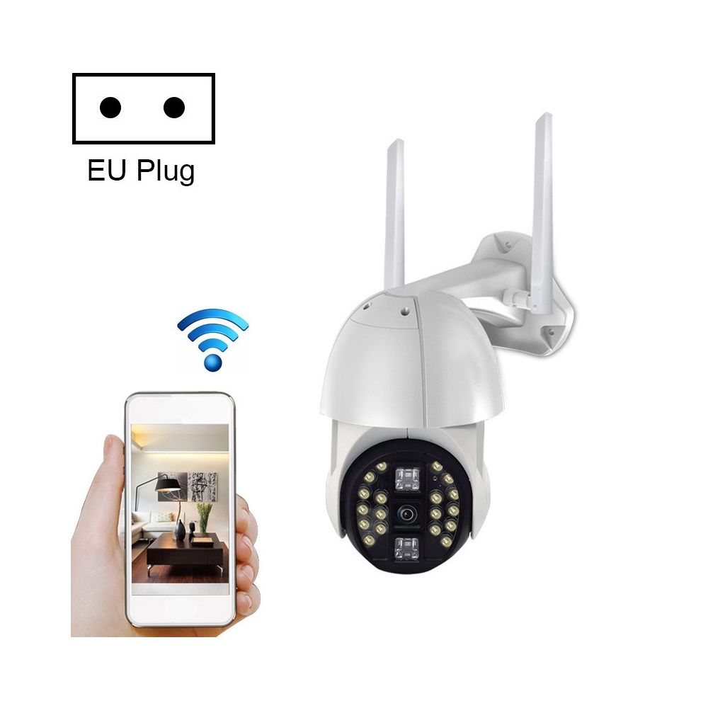 Wewoo - Caméra IP WiFi Q20 Outdoor Mobile Phone étanche Rotation à distance sans fil WiFi HD Cameraprise en charge de trois modes de vision nocturne et de détection de mouvement vidéo / alarme et enregistrementprise UE - Caméra de surveillance connectée