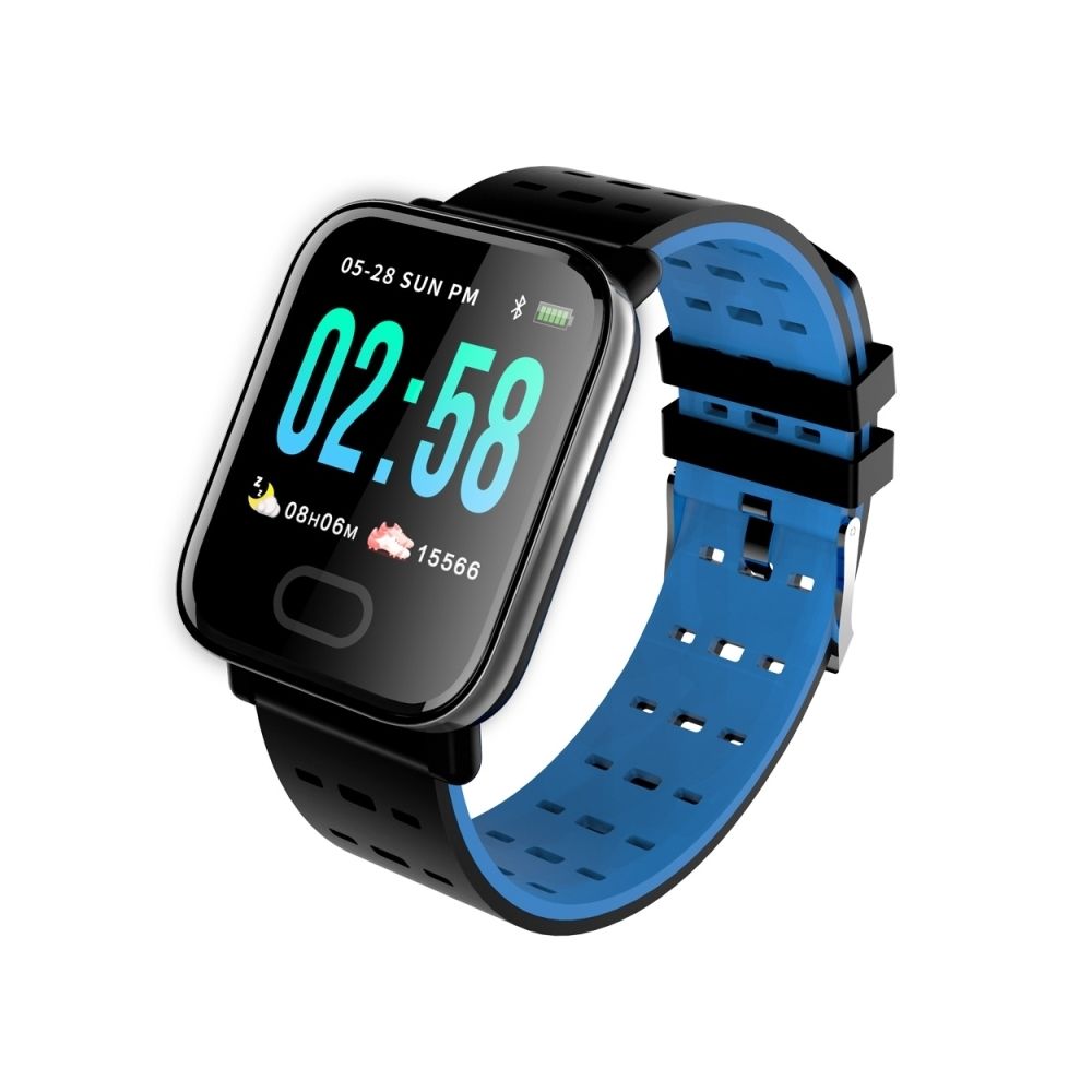 Wewoo - Montre connectée Smartwatch 1,3 pouces IPS écran couleur Smart Watch IP67 étanche, rappel de message soutien / moniteur fréquence cardiaque / surveillance l'oxygène dans le sang / la pression artérielle / du sommeil (Bleu) - Montre connectée