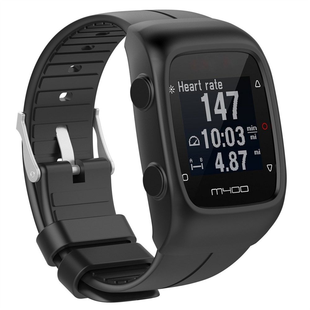 Wewoo - Protection écran Étui de en silicone Smart Watch pour POLAR M430 Noir - Accessoires montres connectées