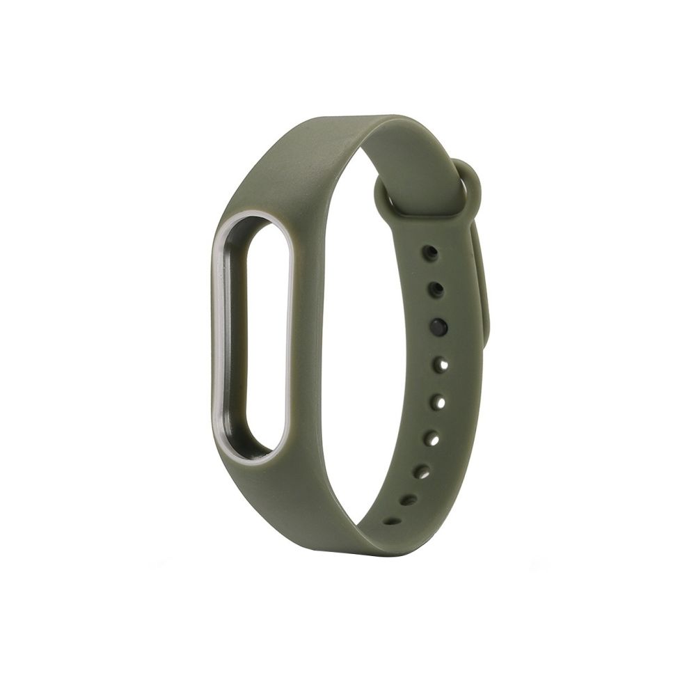 Wewoo - Bracelet vert armée pour Xiaomi Mi Bande 2 sangle de poignet en silicone coloré, de montre, hôte non inclus + White - Bracelet connecté