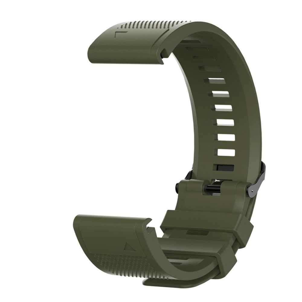marque generique - Bracelet en silicone souple vert foncé pour votre Garmin Fenix 6X/6X Pro/Fenix 5X/Fenix 5X Plus 26mm - Accessoires bracelet connecté