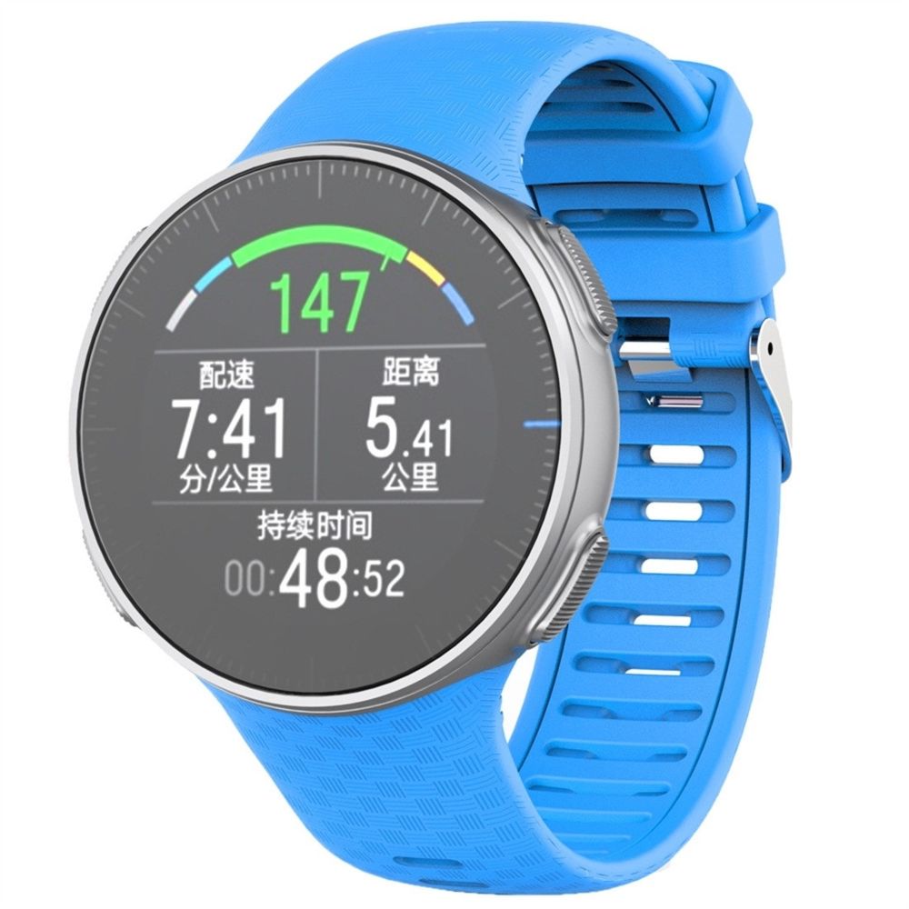 Wewoo - Bracelet pour montre connectée Polar Vantage V Silicone Smart Watch de remplacement Bleu - Bracelet connecté
