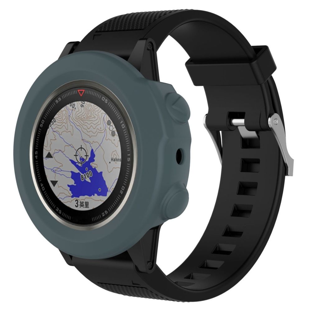 Wewoo - Boîtier de montre Étui de protection en silicone Smart Watchhôte non inclus pour Garmin Fenix 5X bleu marine - Accessoires montres connectées