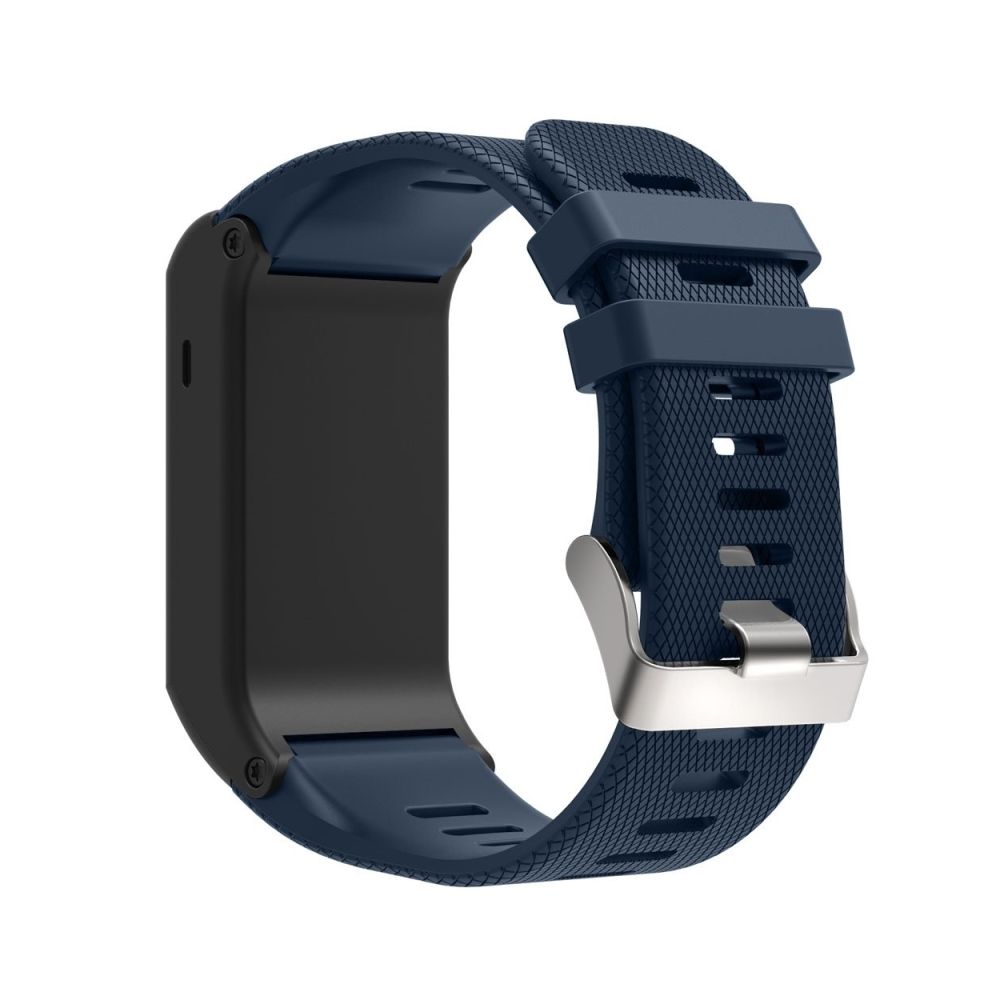 Wewoo - Bracelet pour montre connectée Dragonne Sport en silicone Garmin Vivoactive HR bleu foncé - Bracelet connecté