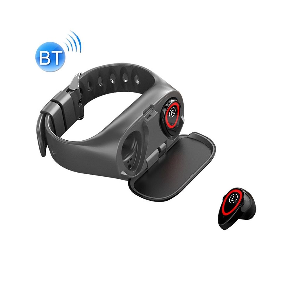 Wewoo - Bracelet connecté M1 0,96 pouces TFT écran couleur IP67 Étanche Smart Bluetooth Ecouteurs BraceletRappel d'appel / Surveillance de la fréquence cardiaque / de la pression artérielle / du sommeil Gris - Bracelet connecté