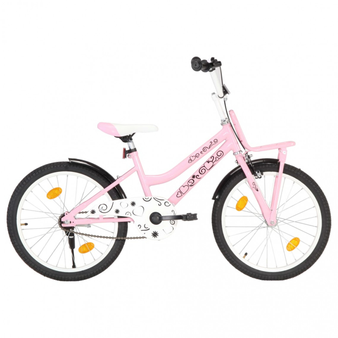 Icaverne - Icaverne - Vélos serie Vélo enfant avec porte-bagages avant 20 pouces Rose et noir - Vélo électrique