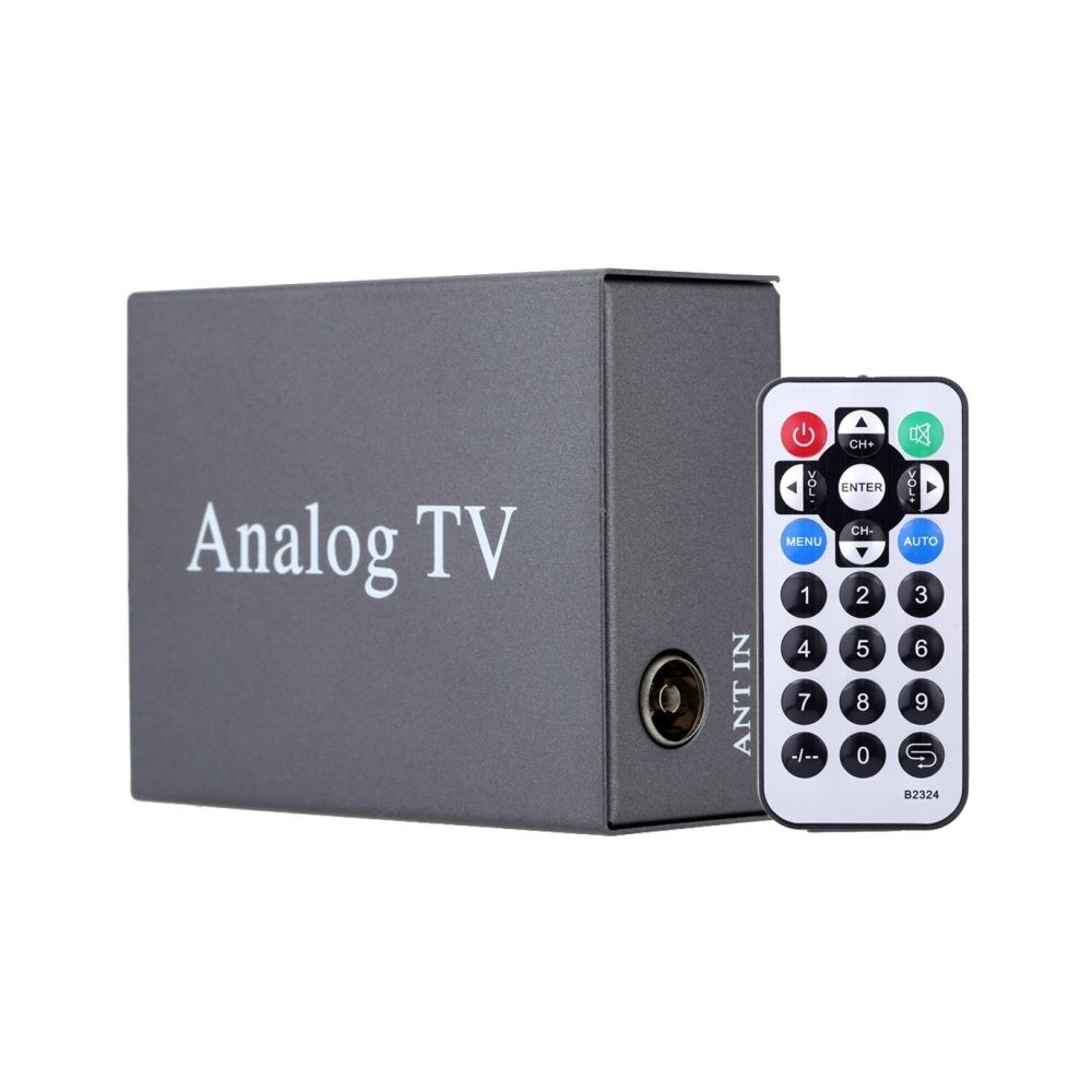 Wewoo - Voiture Numérique TV Simulation Récepteur gris DVD Moniteur Analogique TV Tuner Box avec Télécommande - Accessoires de motorisation
