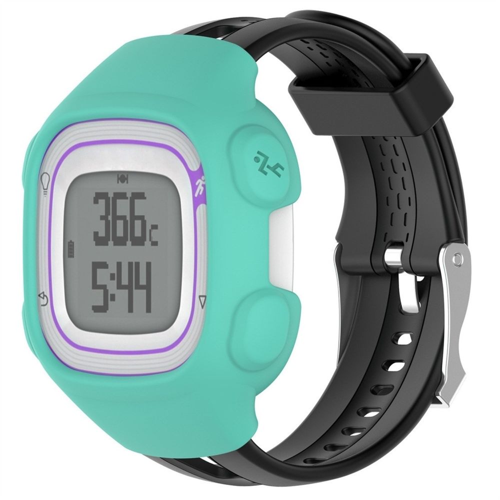 Wewoo - Boîtier de montre Étui de protection en silicone Smart Watch pour Garmin Forerunner 10/15 Vert armée - Accessoires montres connectées