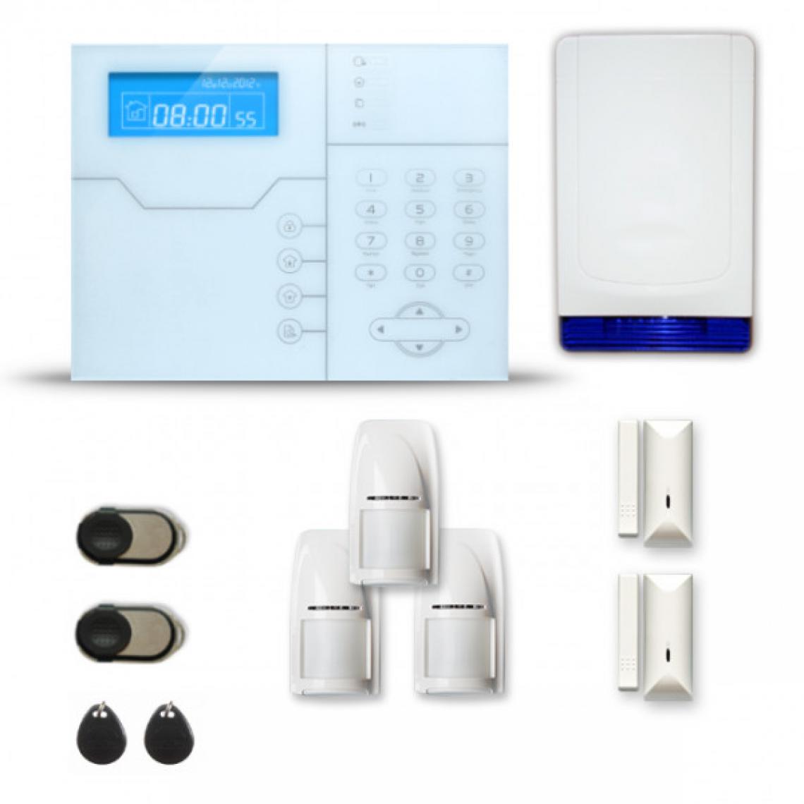Tike Securite - Alarme maison sans fil SHB35 GSM/IP avec option GSM incluse - Alarme connectée