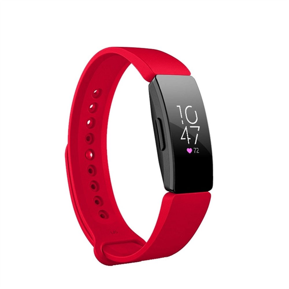 Wewoo - Bracelet pour montre connectée Smartwatch avec à poignet à fixation rapide Fitbit Inspire HR rouge - Bracelet connecté