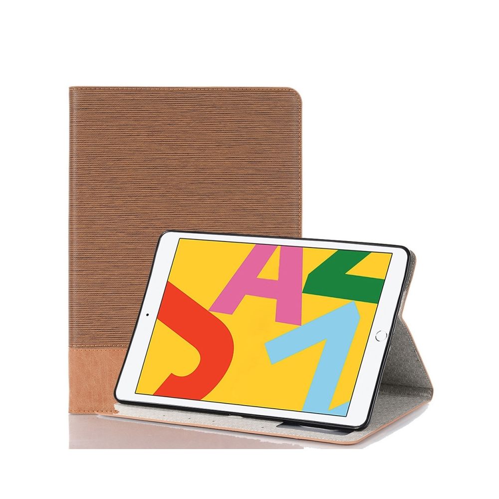 Wewoo - Pour iPad 10.2 / 10.5 Cross Texture Horizontal Flip Housse en cuir PU avec support et fentes cartes et portefeuille marron - Accessoires montres connectées