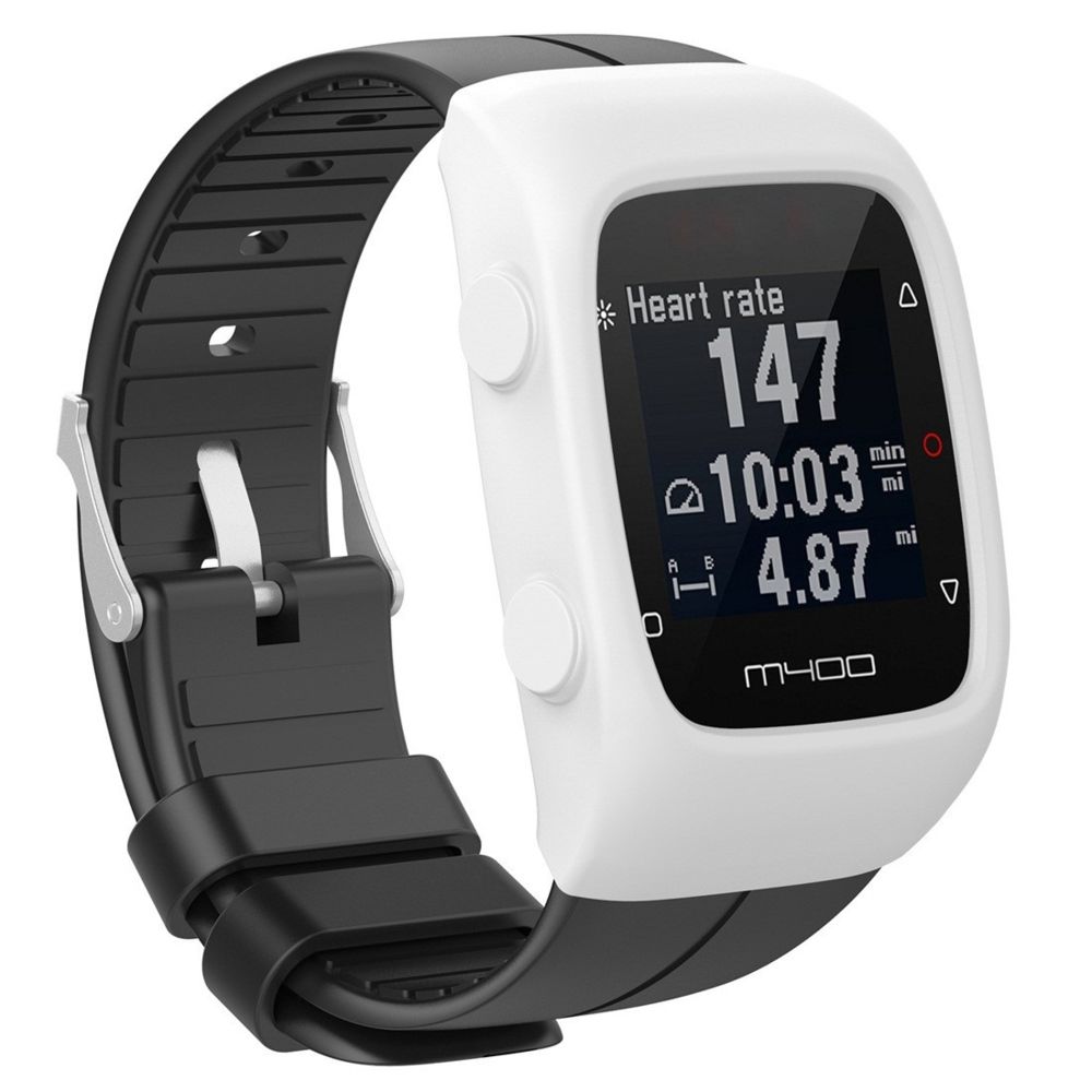 Wewoo - Protection écran Étui de en silicone Smart Watch pour POLAR M430 Blanc - Accessoires montres connectées