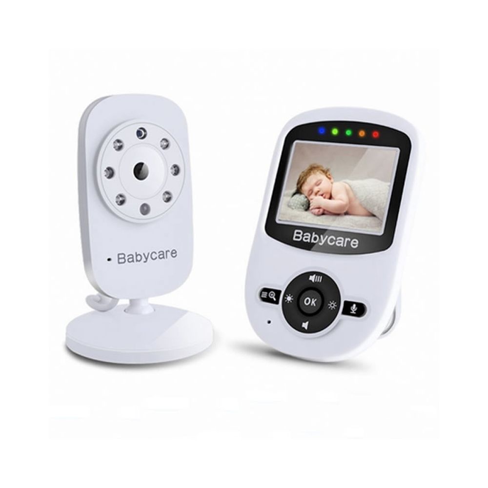Wewoo - Babyphone vidéo Babycam blanc 2,4 pouces LCD 2.4GHz surveillance sans fil caméra bébé moniteur avec 8-IR LED Night Vision, Talk bidirectionnel - Babyphone connecté