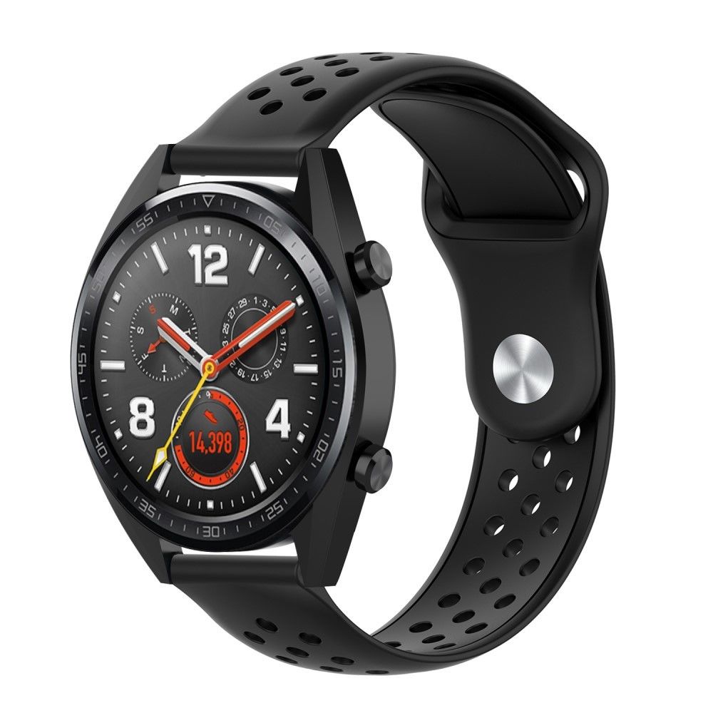 marque generique - Bracelet en TPU couleur unie noir pour votre Samsung Galaxy Watch 42mm - Accessoires bracelet connecté