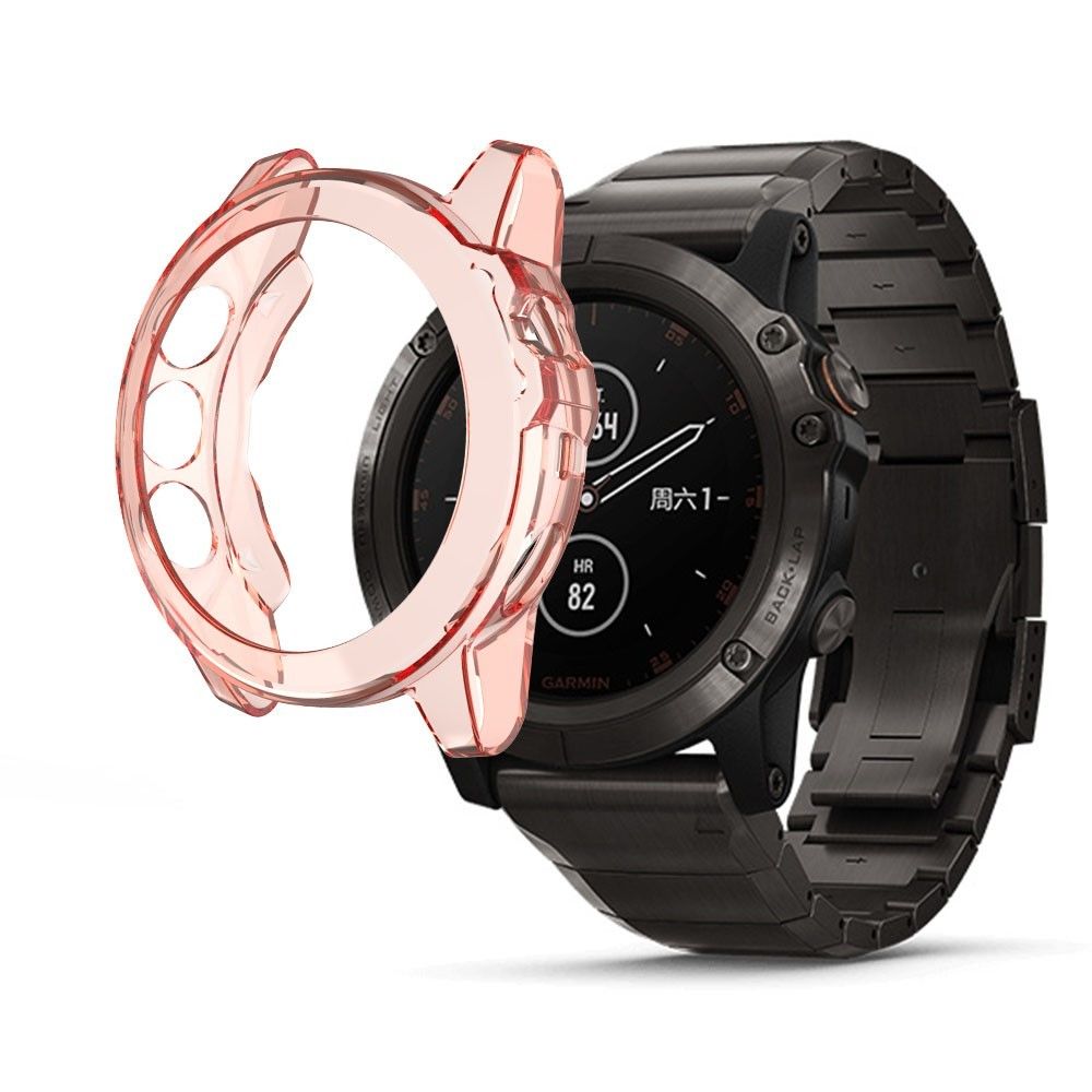 marque generique - Coque en TPU souple rouge pour votre Garmin Fenix 5X - Accessoires bracelet connecté