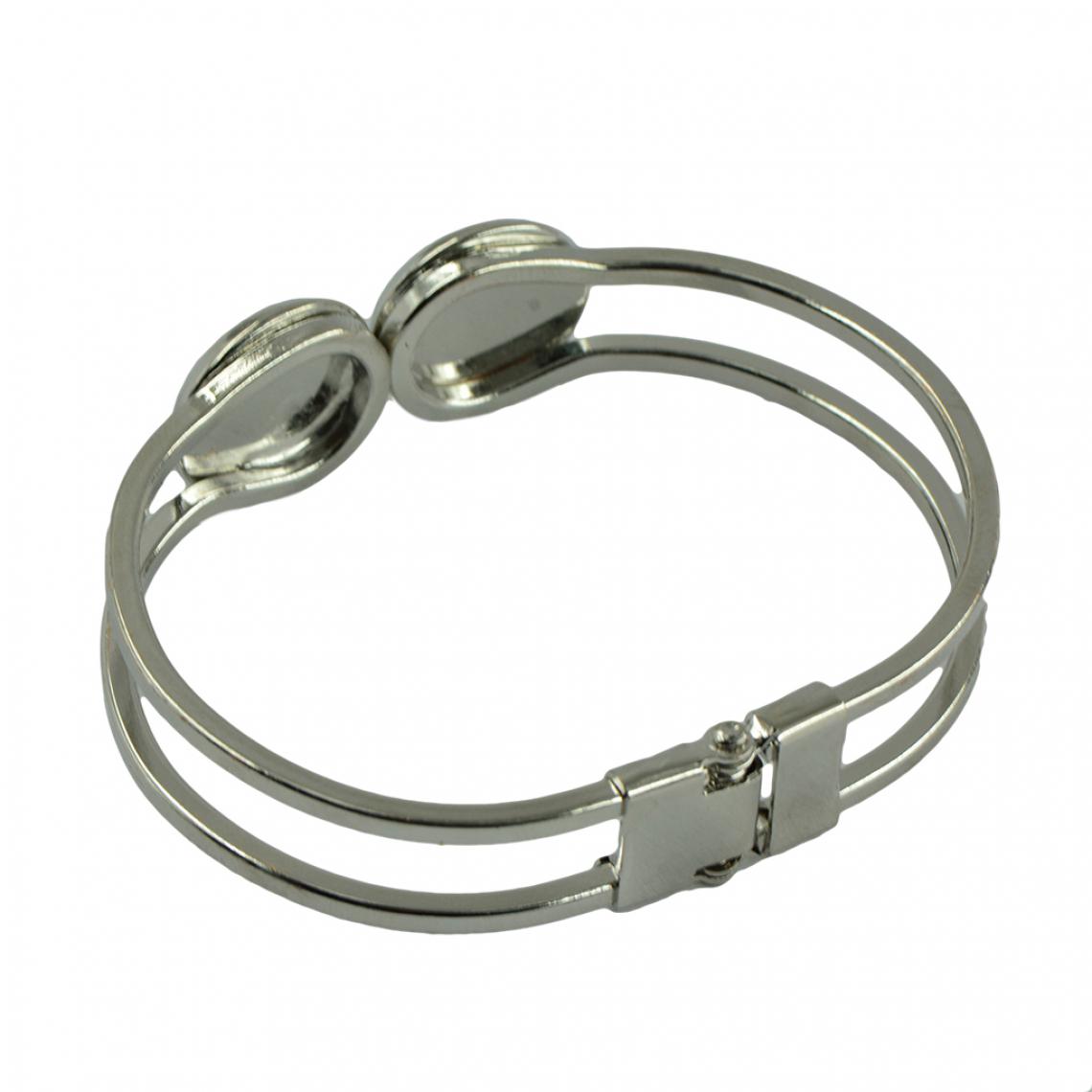 marque generique - Bracelet à bracelet en manchette de 2 pièces réglable en 1600 cm blanc - Bracelet connecté