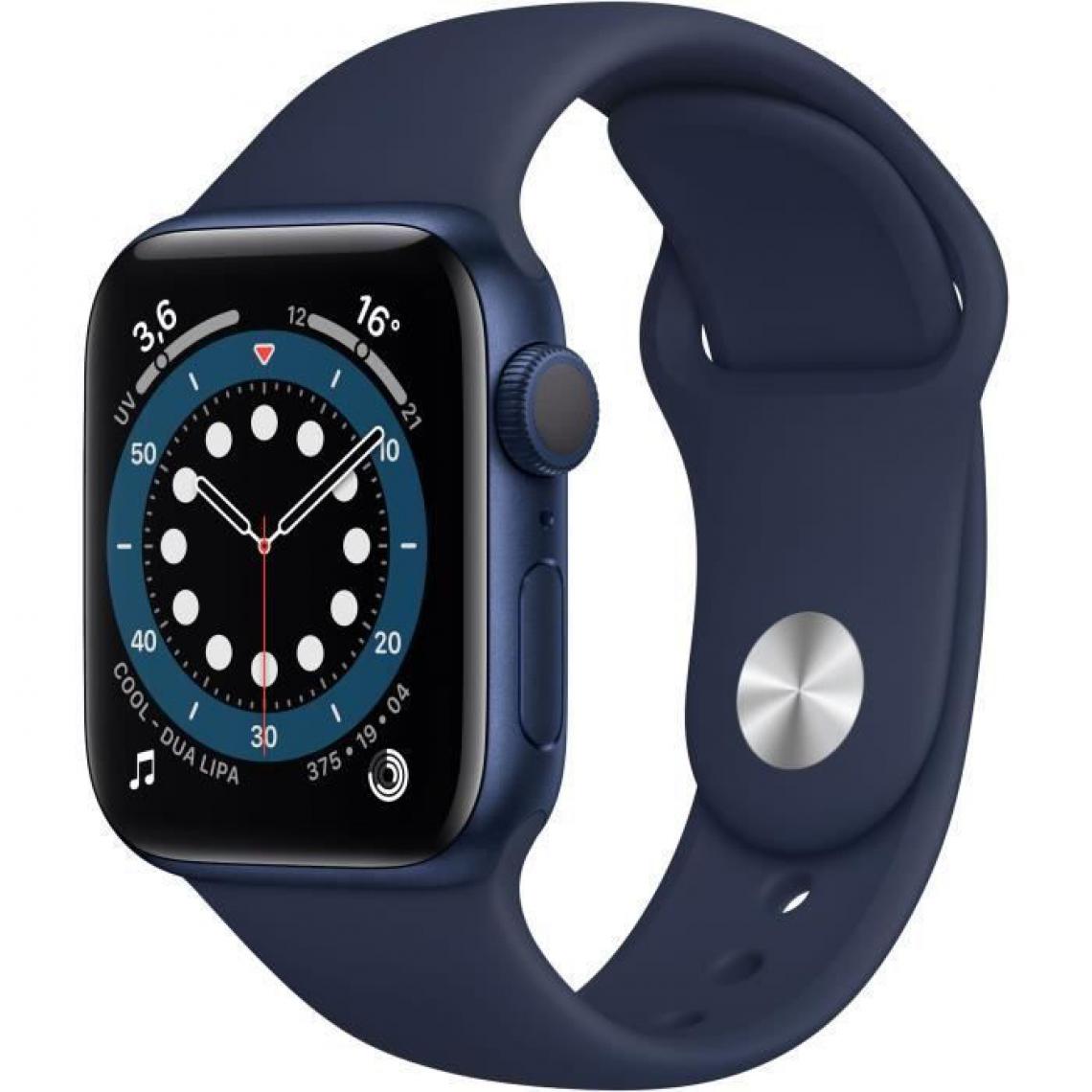 Apple - Apple Watch Series 6 GPS, 40mm Boîtier en Aluminium Bleu avec Bracelet Sport Bleu Intense - Apple Watch