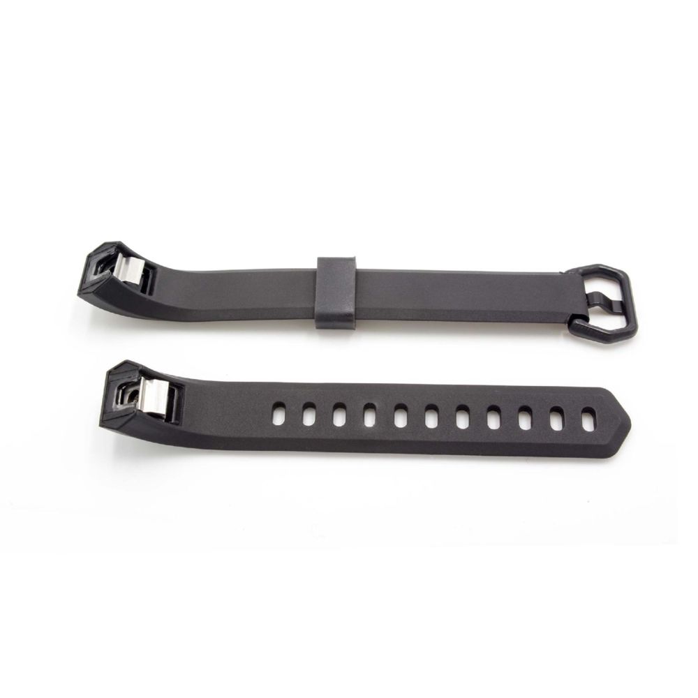 Vhbw - vhbw bracelet TPE L 10.5cm + 11.5cm compatible avec Fitbit Alta HR montre connectée - noir - Accessoires montres connectées