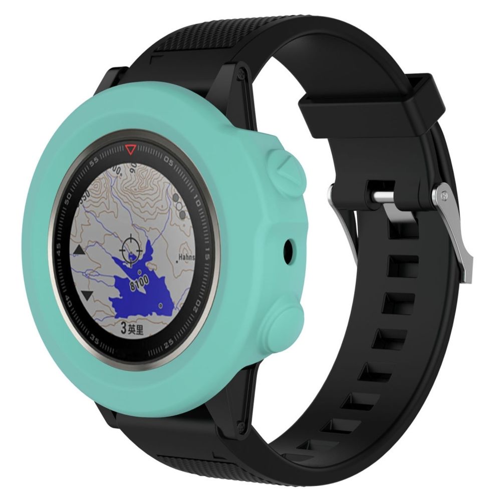 Wewoo - Boîtier de montre Étui de protection en silicone Smart Watchhôte non inclus pour Garmin Fenix 5X vert menthe - Accessoires montres connectées