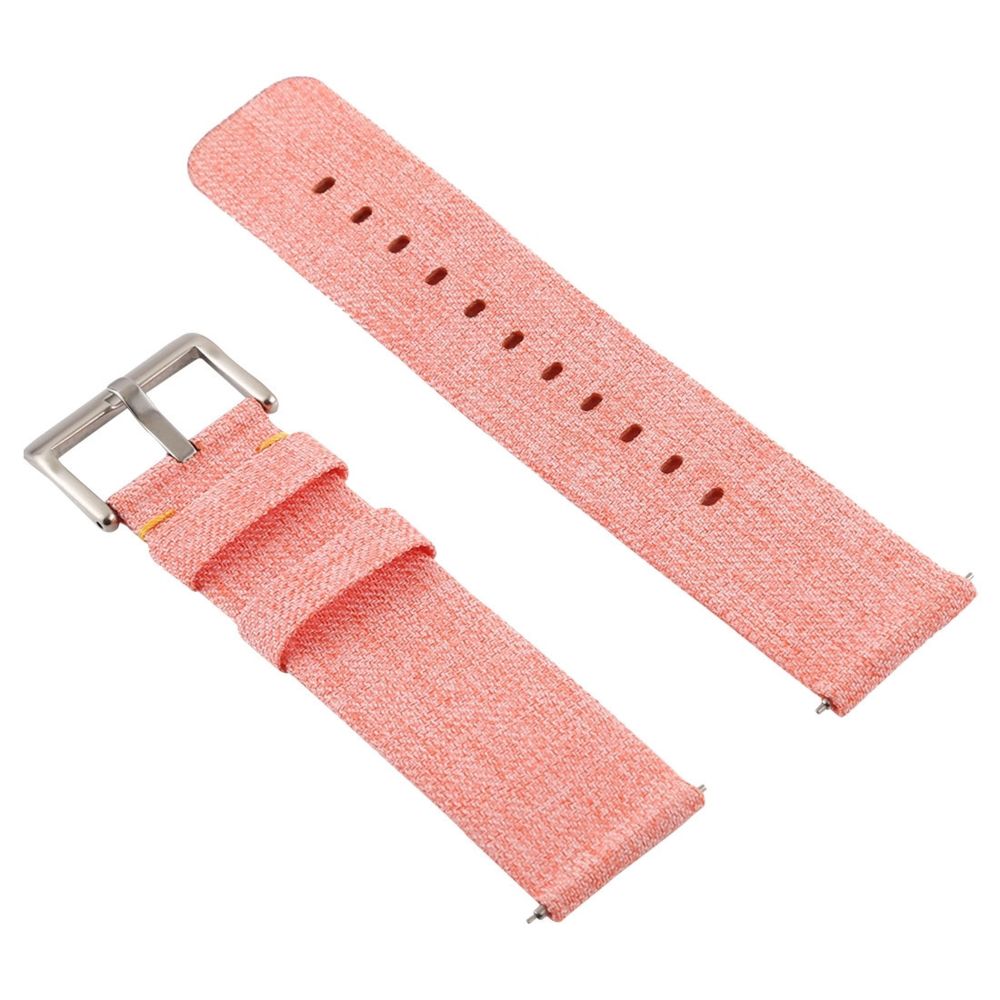 Wewoo - Bracelet pour montre connectée Dragonne en toile mode simple Fitbit Versa / 2 Coral - Bracelet connecté