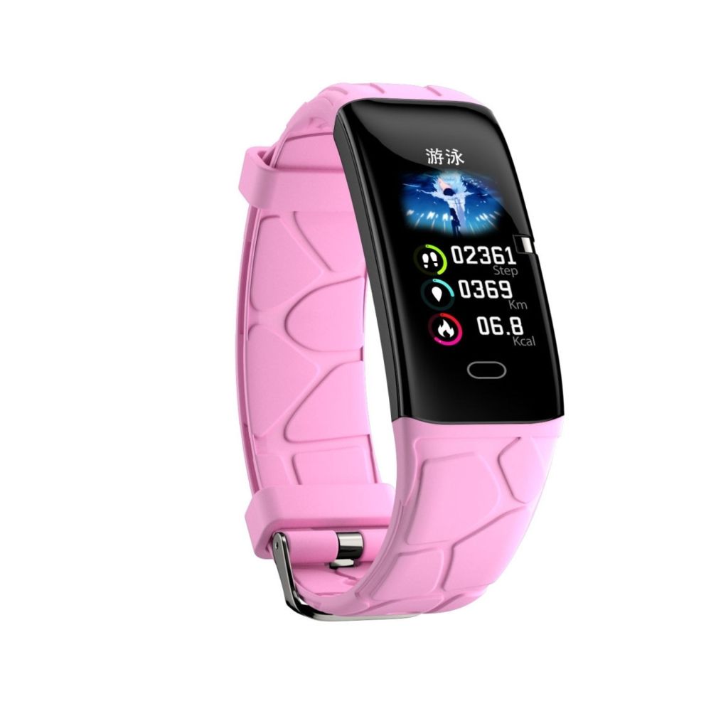 Wewoo - Bracelet connecté E58 Écran couleur IPS de 0,96 pouce Smartwatch IP67 imperméablerappel d'appel à l'assistance / surveillance de la fréquence cardiaque / de la pression artérielle / du sommeil / Oxymètre rose - Bracelet connecté