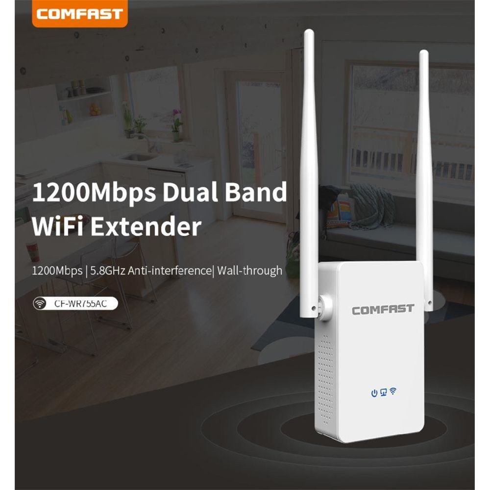 Generic - COMFAST Dual Band 1200Mbps WiFi répéteur relais sans fil réseau Booster - Accessoires de motorisation