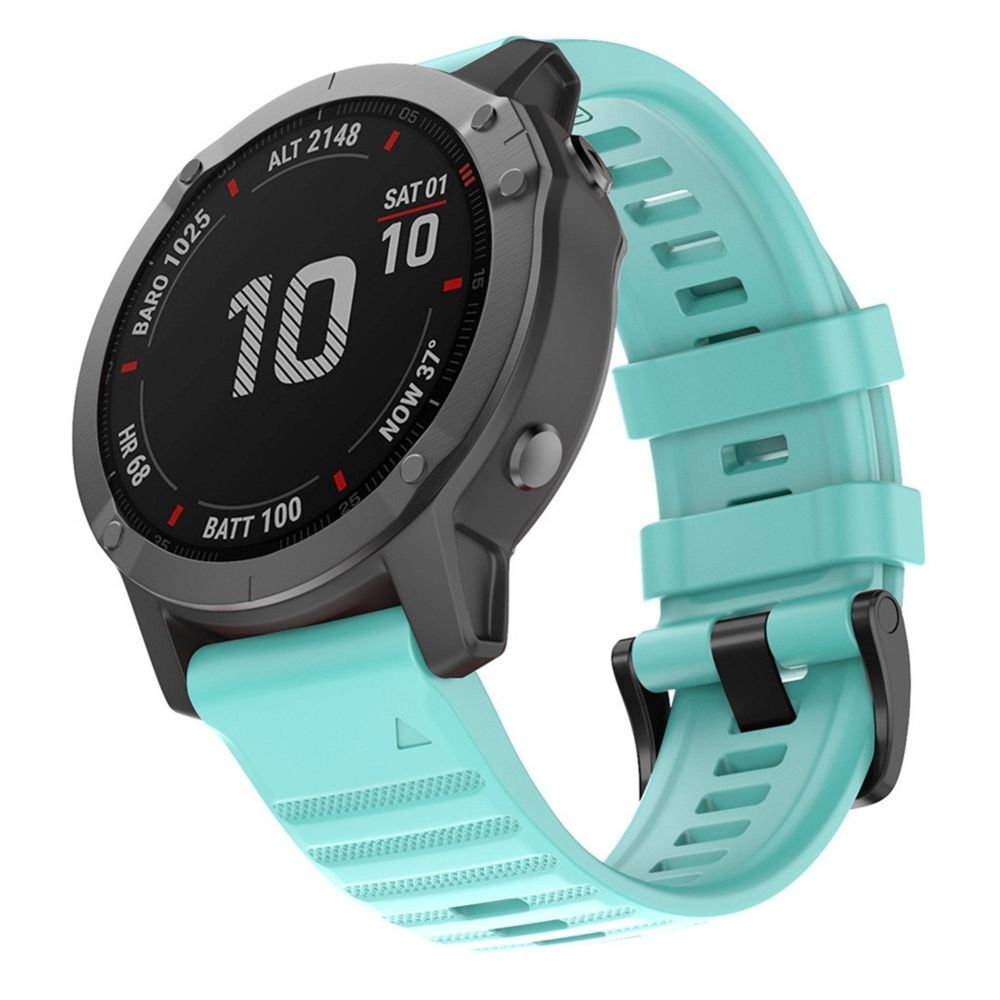Wewoo - Bracelet pour montre connectée Garmin Fenix 6X 26mm Silicone Smart Watch de remplacement vert menthe - Bracelet connecté