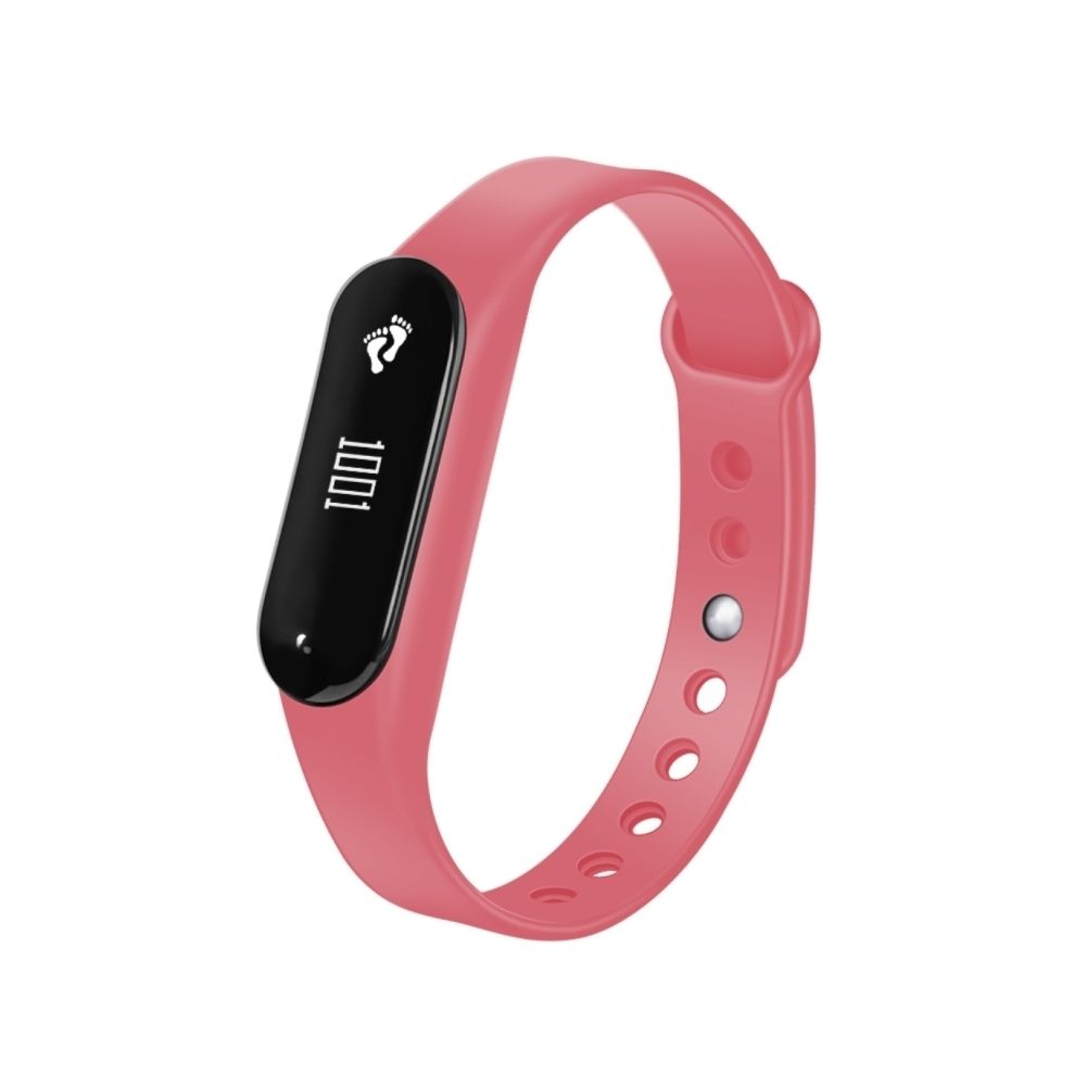 Wewoo - Bracelet connecté rose 0,69 pouces OLED Bluetooth Smart Display, moniteur de fréquence cardiaque de / Podomètre / Appels Rappel / de sommeil / sédentaire / Alarme / Anti-perte, Compatible avec Android et iOS Téléphones - Bracelet connecté