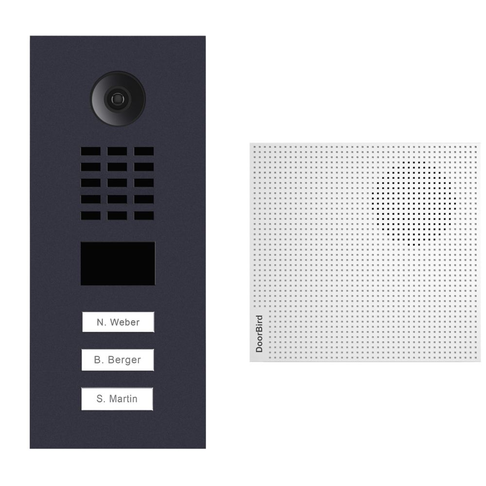 Doorbird - KIT D2103V-RAL7016 + A1061W - Sonnette et visiophone connecté