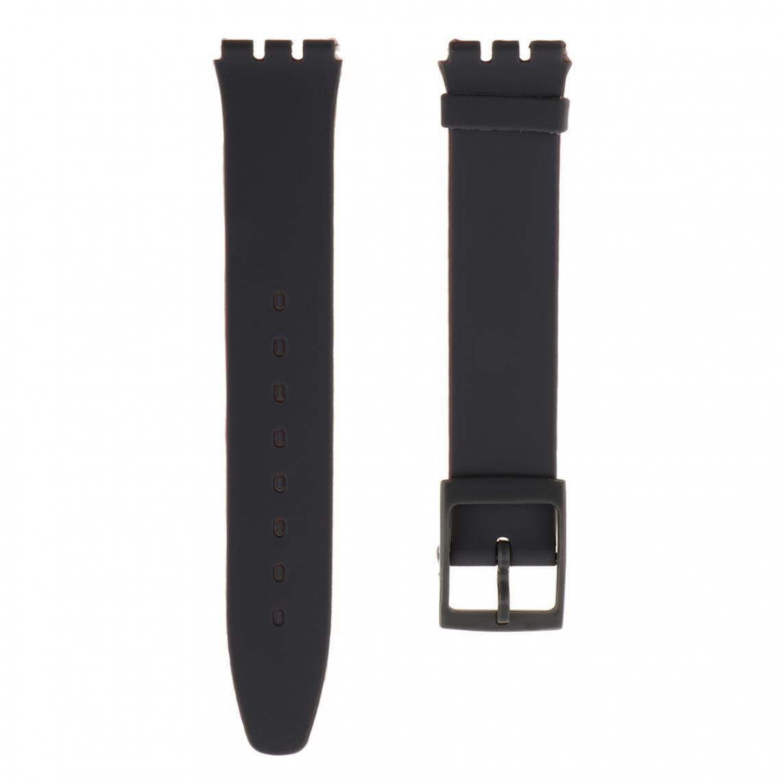 marque generique - Bracelet de montre de bracelet en silicone imperméable à l'eau de 16 mm de silicone transparent bleu - Accessoires montres connectées