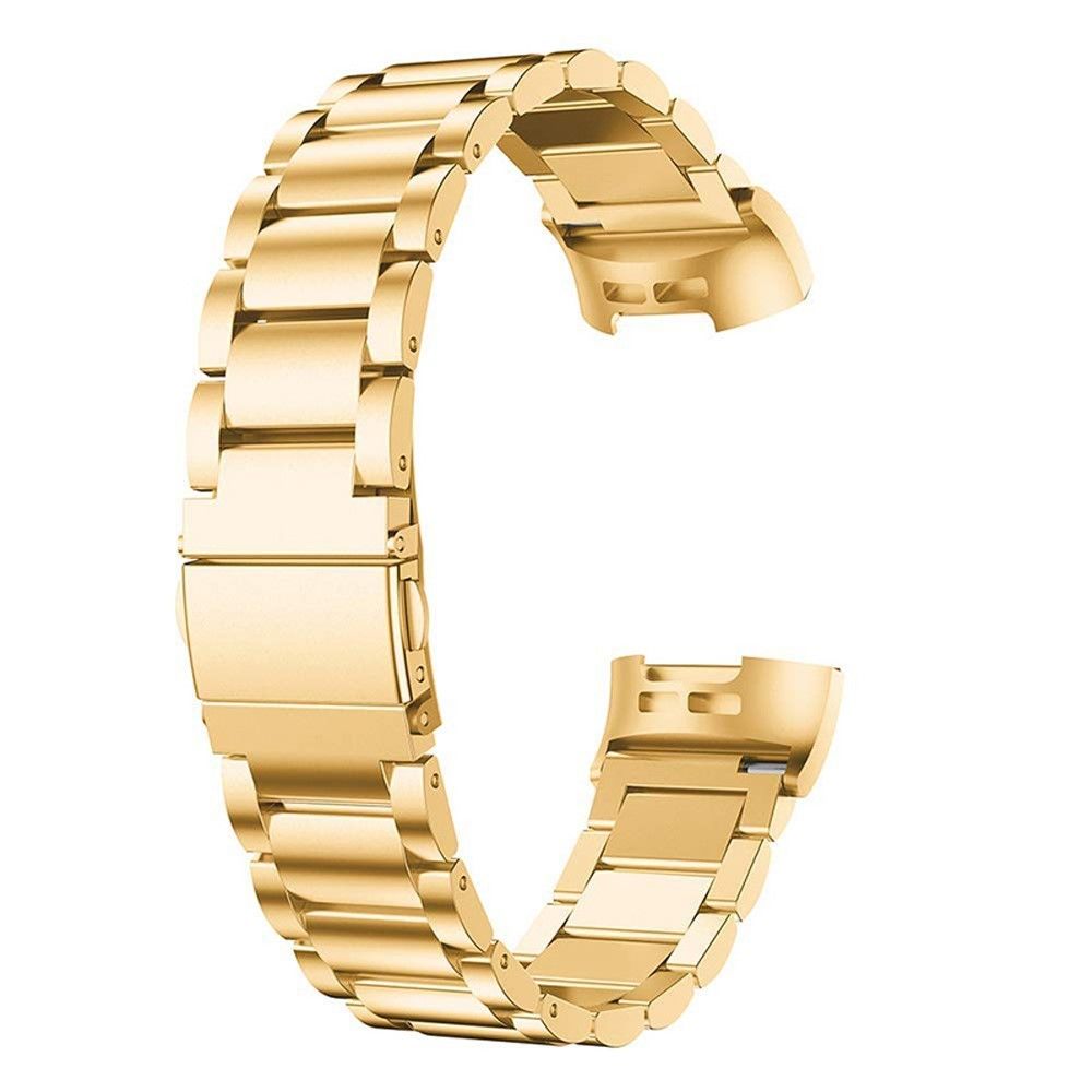 marque generique - Bracelet en métal trois perles or pour votre Fitbit Charge 3 - Accessoires bracelet connecté