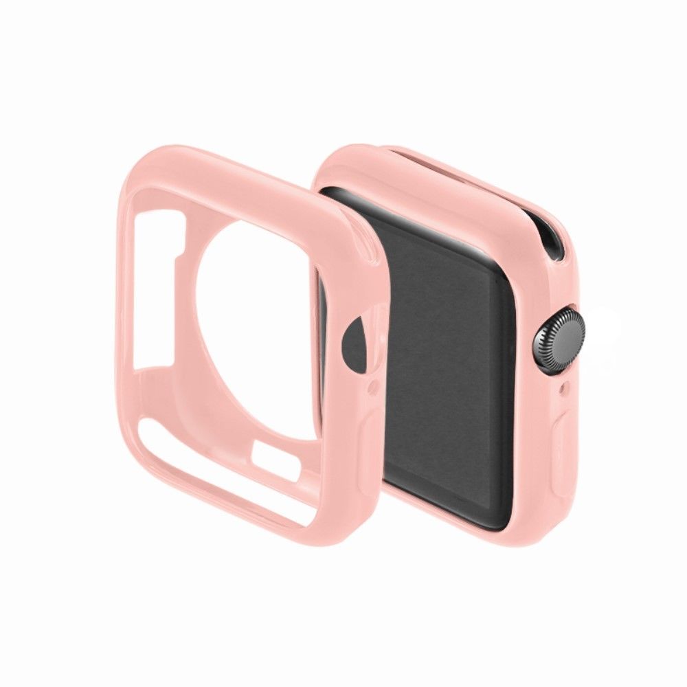 Generic - Coque en silicone rose pour Apple Watch Series 5/4 44mm/Series 3/2/1 42mm - Accessoires bracelet connecté