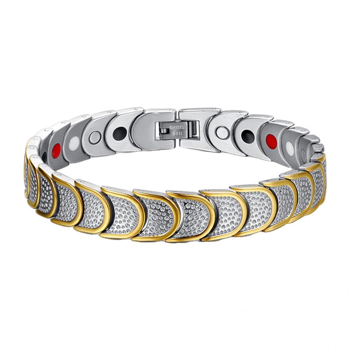 marque generique - Bracelets De Bracelet De Thérapie De Bijoux Magnétiques Pour Les Cadeaux De Soins De Santé De La Fête Des Pères Noir Pur - Bracelet connecté