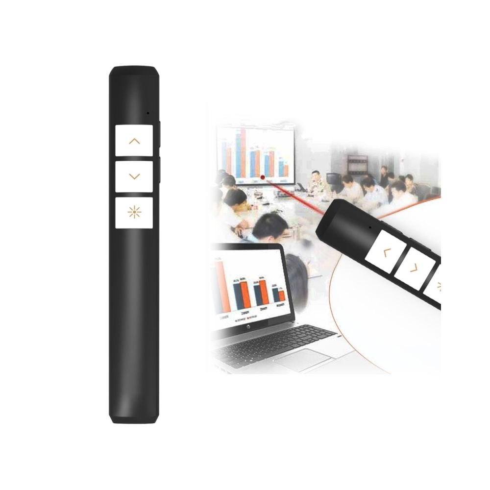 Wewoo - Télécommande noir Présentation multimédia PP932 2.4GHz Remote PowerPoint Clicker Flip Pen, 3 touches, distance de contrôle: 100m - Accessoires de motorisation