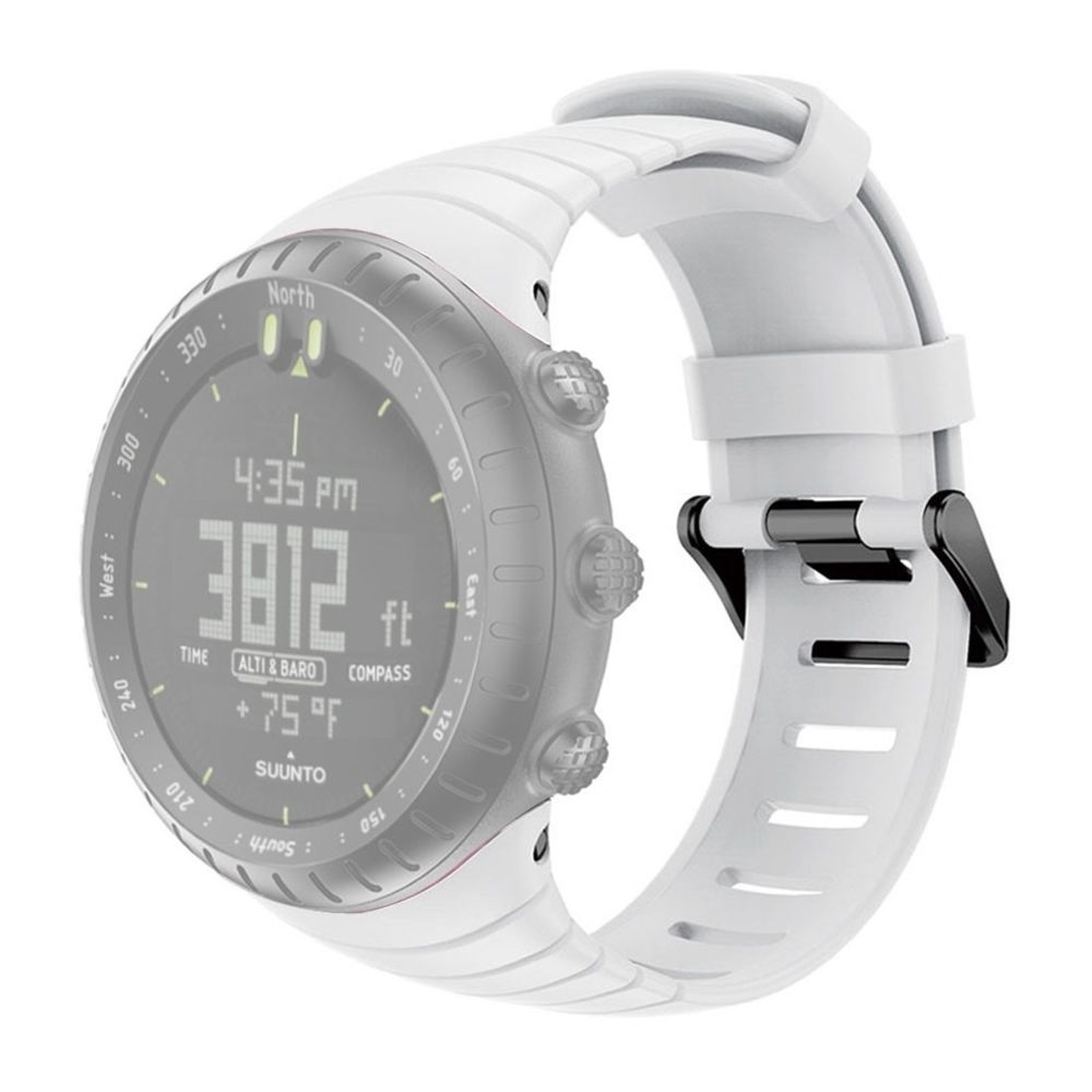 Wewoo - Bracelet pour montre connectée Smartwatch avec en silicone Suunto Core blanc - Bracelet connecté