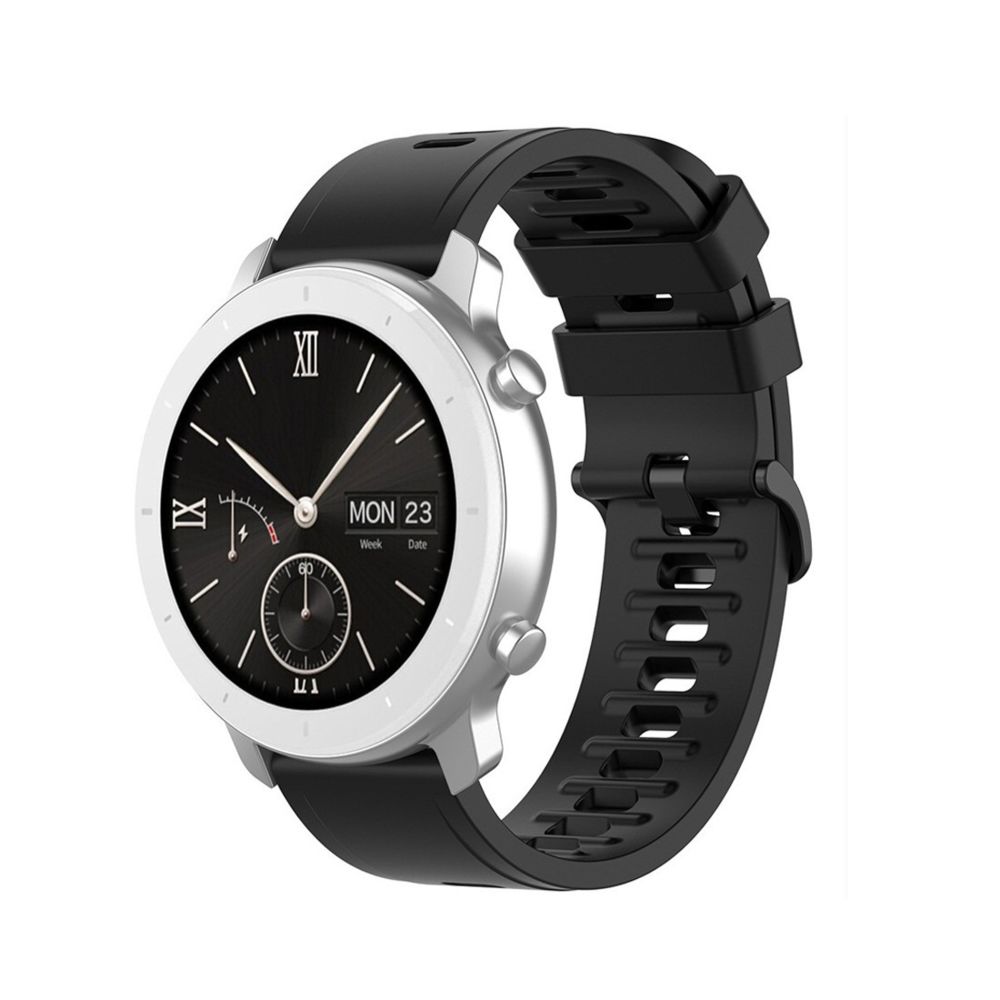 Wewoo - Bracelet pour montre connectée de remplacement de Smartwatch en silicone Amazfit GTRtaille 20 mm noir - Bracelet connecté