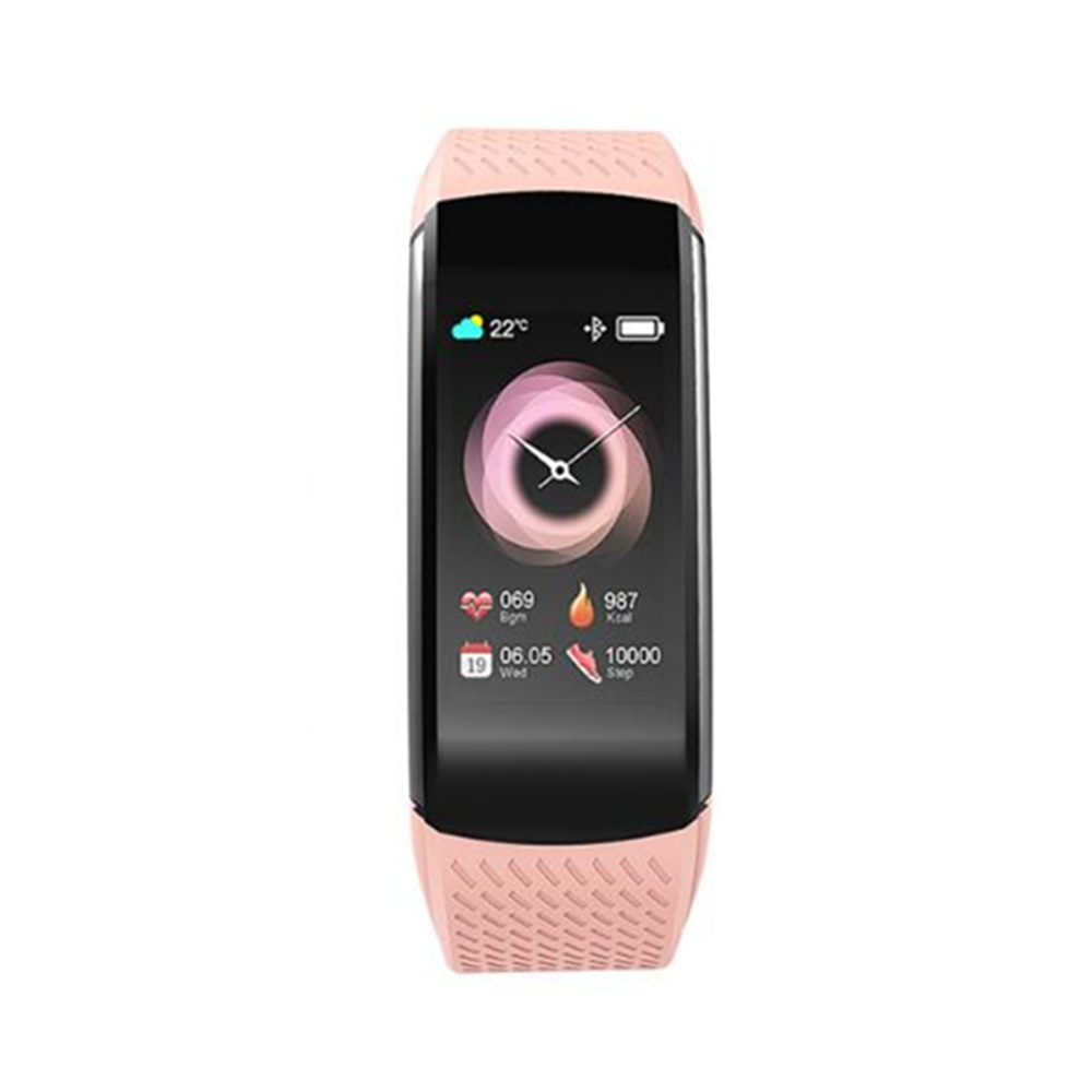 marque generique - YP Select 1.08inch Color Screen Blood Pressure Heart Rate Monitor Sport Bluetooth Smart Wristband Watch-Rose - Montre connectée