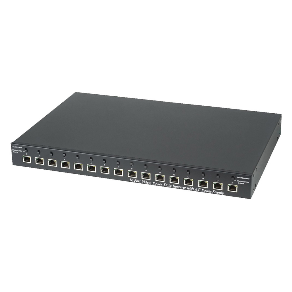 Bematik - Vidéo et émetteur-récepteur de données pour Rack19 RJ45 à 16 ports BNC TPP016VPD - Accessoires sécurité connectée